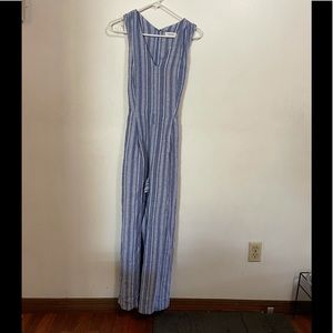 NWT Calvin Klein Blue Striped Sleeveless Jumpsuit – Size 4